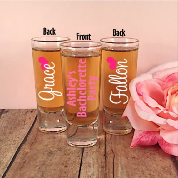 Bachelorette Party Shot Glasses Bachelorette Party Favors 8134