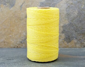 3 Ply Lemon Yellow Waxed Irish Linen Thread 10 Yards WIL-35,bookbinding thread,waxed linen thread,lemon yellow thread,yellow linen thread