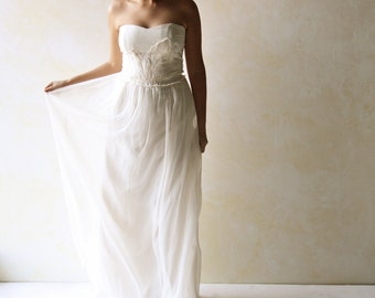 Wedding Dress, Hippie Boho wedding Dress, Alternative wedding dress, Fairy wedding dress, Beach Wedding dress, Handfasting dress, silk dress