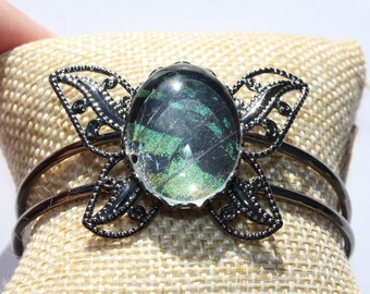 Madagascar Sunset Moth Bangle Bracelet 048