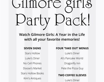 Gilmore Girls Party Pack!