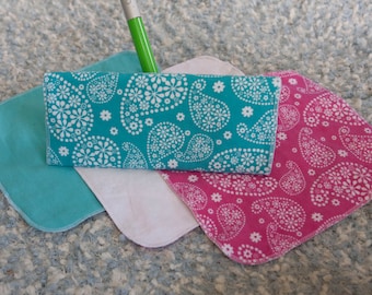 4, Reusable Swiffers, Swiffer Cover, Swiffer Cloths, 2- ply, Reversable, Dust Clothes, Swiffer Clothes, Mini, Burp Cloths