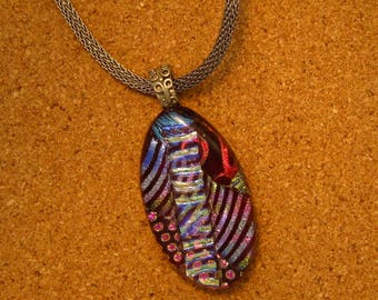 Dichroic Pendant - Dichroic Jewelry - Dichroic Necklace - Fused Glass Pendant - Fused Glass Necklace - Fused Glass Jewelry - Glass Pendant