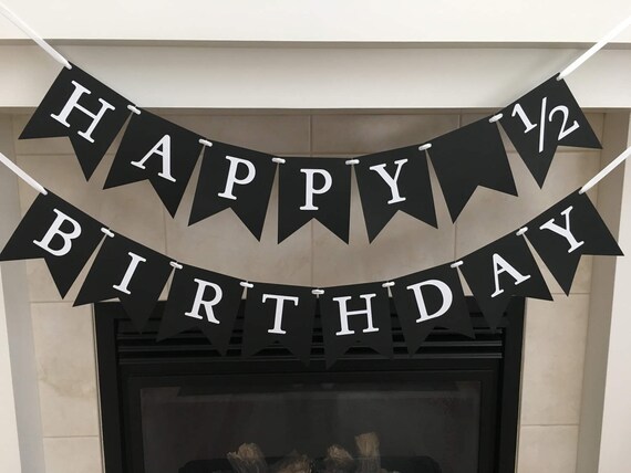 Happy 1/2 Birthday Banner Für Babys 6 Monate – Glitzer-Banner Für Halbjahresfeier & Fotoshooting