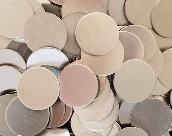Aluminum Discs - 14 Gauge, stamping blanks, metal blanks, aluminum blanks, stamping discs, stamping rounds, hypo-allergenic, food safe