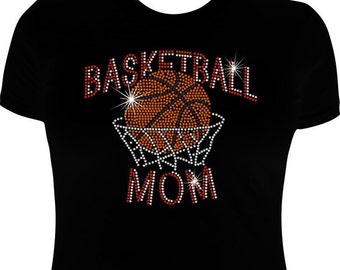 Basketball Mom shirt- Rhinestone-Basketball Mom