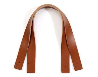 14.5” byhands Natural Raw Hide Leather Purse Handles/Bag Strap(24-3702)