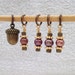Knitting Stitch Markers//Acorn & Freshwater Pearl
