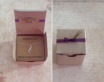 Silver Antler Necklace Bridesmaid Gift