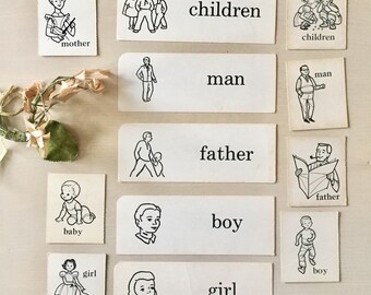 Vintage Flash Card Set of 12- 1960's