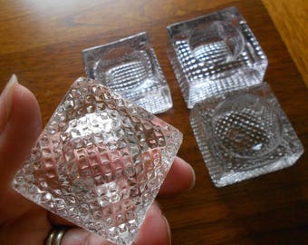 Vintage glass salt cellar lot.