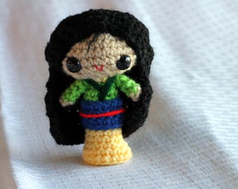 Handmade Disney's Mulan Amigurumi Crochet Doll