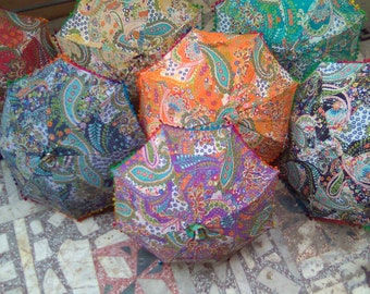 5 pcs wholesale lot umbrella Indian colorful umbrella cotton sun parasol Paisley umbrella home decor wedding Christmas gift umbrella art