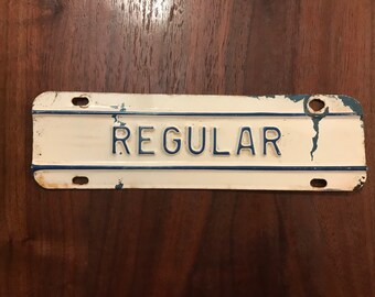 Vintage Kansas Regular Farm License Truck Add On Tag Plate Topper, Farmhouse Wall, Flea Market Finds, Rustic Decor, Rat Rod, Farm Sign