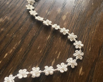 Floral lace flower girl sash