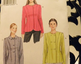 Vogue Jacket pattern - V9068 Size 16-24 new uncut 2014, Very easy Vogue