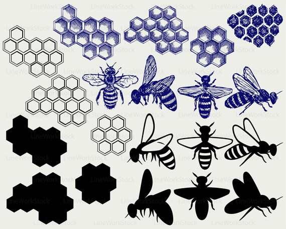 Download BEES svg/bees knees clipart/honey svg/honeycomb