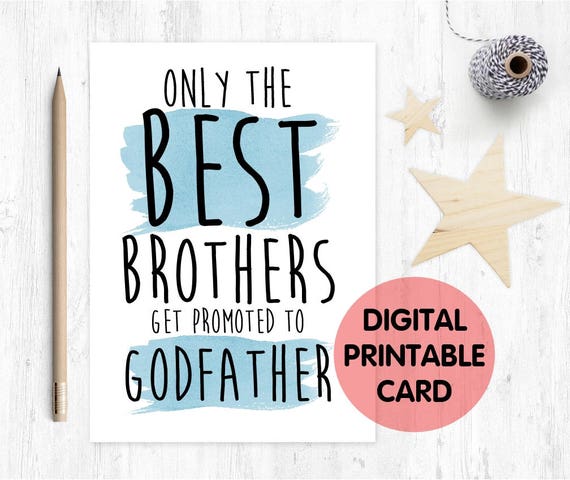 PRINTABLE will you be my godfather card, printable godfather card, brother godfather proposal, godfather card digital