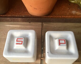 Ceramic Square Salt and Pepper Shakers