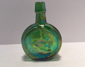 Vintage Wheaton President Richard Nixon irridescent glass bottle
