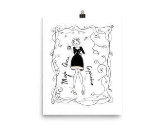 Magic Queen Coffee Order Fashion Print