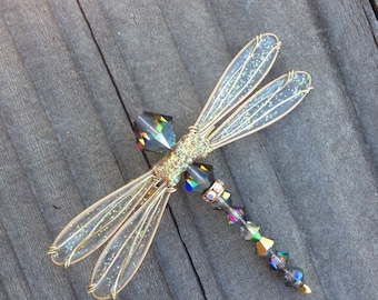 Dragonfly Pin - Birthstones & 28 More Swarovski Colors