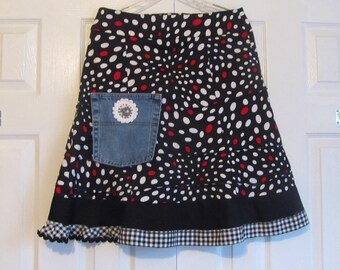 Altered clothing, Slow fashion skirt, repurposed skirt,