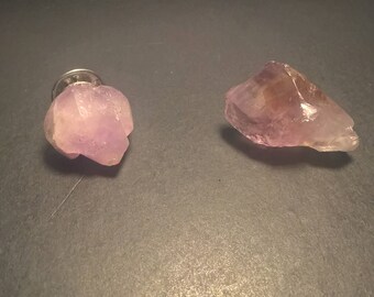 Amethyst Crystal Pin / Real Crystal Hat Pin / Crown Chakra / 1 Pin