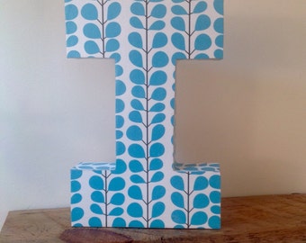 Upcycled cardboard capital letter