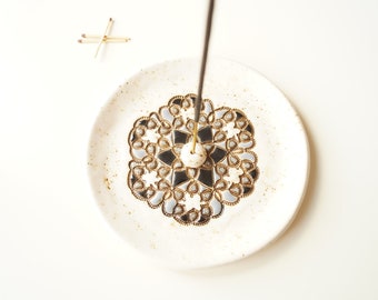 Mandala Incense Holder, Incense Stick Burner, Incense Tray, Ceramics and Pottery, Handmade Incense Burner, Incense Stick Bowl, Meditation
