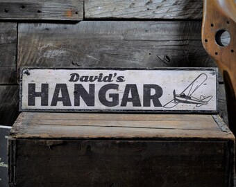 Pilot Gift, Custom Pilot Sign, Aviation Decor, Personalized Airplane Decor, Man Cave Decor - Rustic Hand Made Vintage Wooden Sign ENS1001159