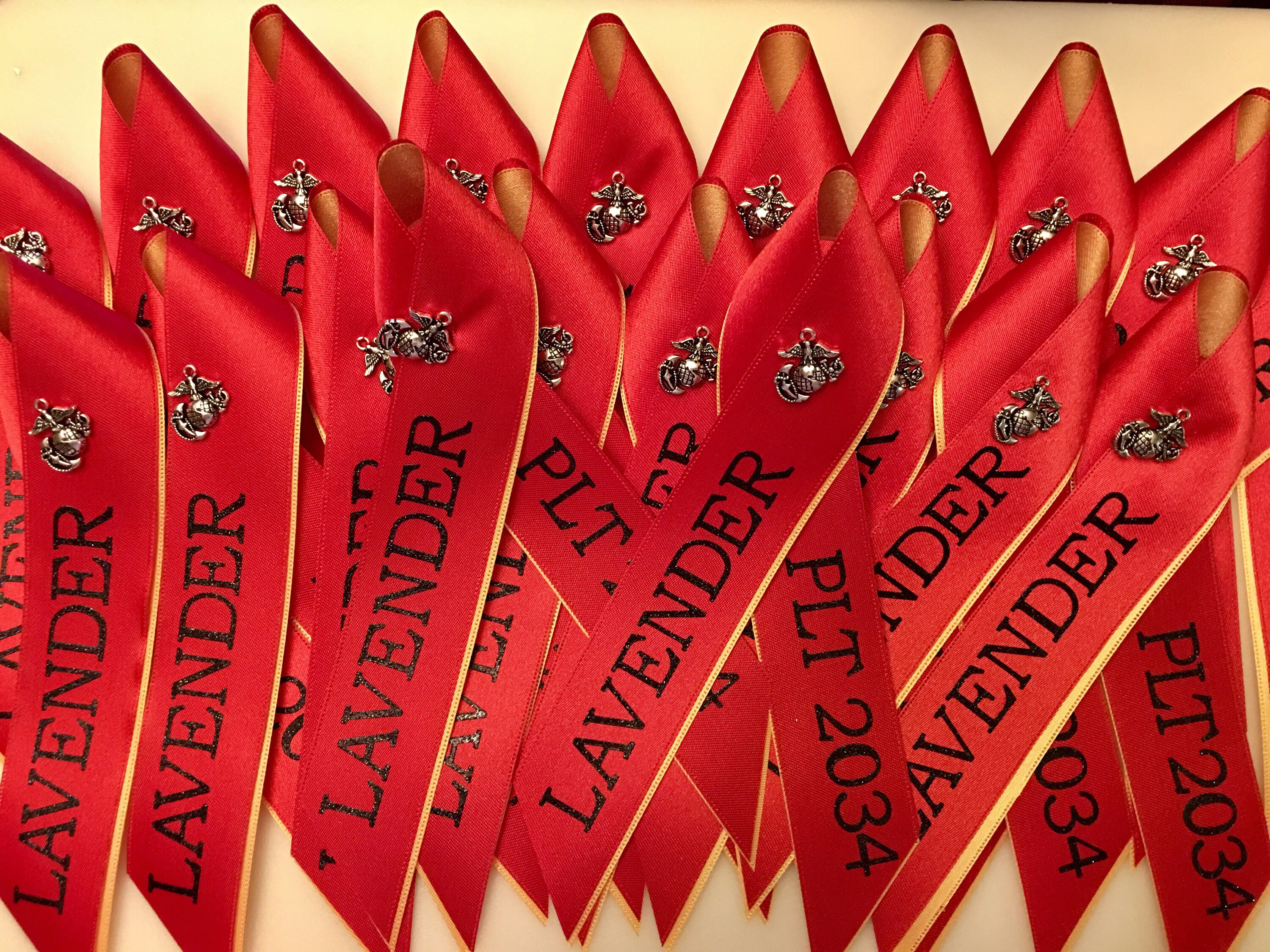 Large Military Boot Camp Graduation Ribbons USMC Basic