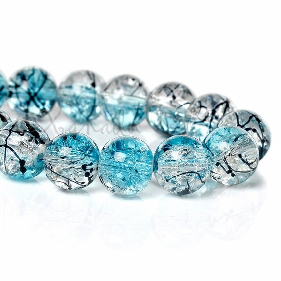 Turquoise Blue Glass Beads 20/50/100 Wholesale 10mm Glass