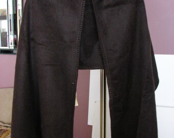 Dark Chocolate Brown Alpaca Wool Blend Shawl / Scarf. Soft & Elegant. will love it. Nice gift for Christmas. Include a free Beret. SALE.