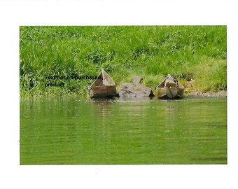Two Canoes on the Nile photo card