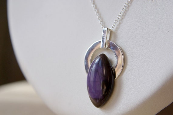 Tiffany Stone Pendant With 925 Sterling silver chain, Tiffany Stone Necklace, Tiffany Stone Gemstone, Tiffany Jewelry, Tiffany Cabochon