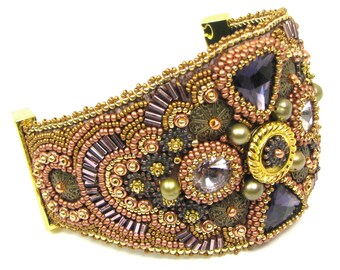 Sansa Bead Embroidery Cuff Kit by Ann Benson