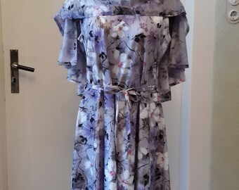 70s original dress with shoulder cape