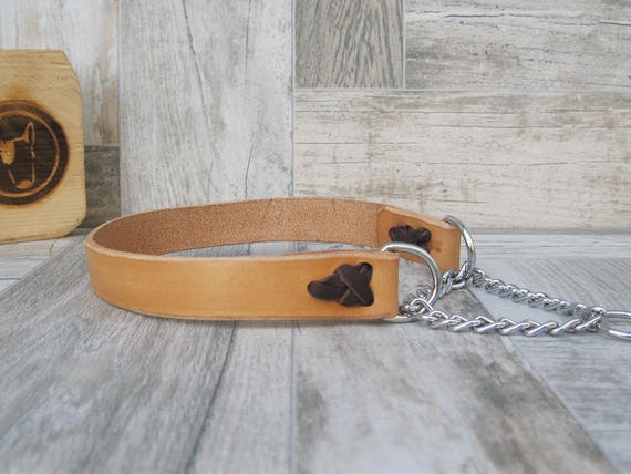 Martingale Dog Collar, No Pull Dog Collar, Chain Dog Collar, Handmade Custom Dog collar, Half Choke Dog Collar, Strong Durable Dog Collar