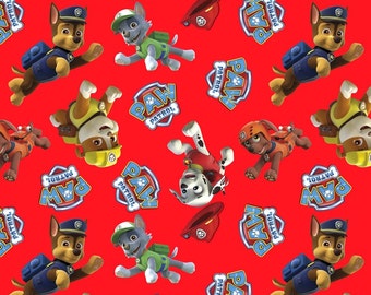 Paw Patrol Fabric Toss From David Textiles 100% Cotton