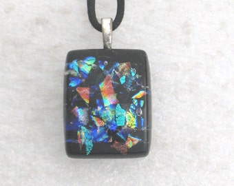 Dichroic Glass Necklace, Dichroic Glass Pendant, Dichroic Glass, Art Glass Jewelry, Dichroic Glass Jewelry, Fused Glass Jewelry, D113