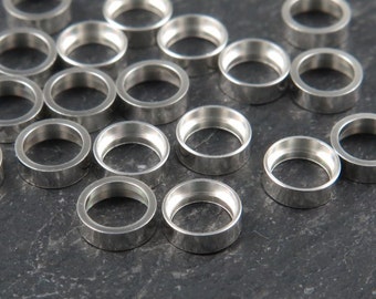 Sterling Silver Round Tube Bezel Setting for Cabochon 4mm