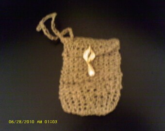 Handmade Hemp wristlet.........cell phone case
