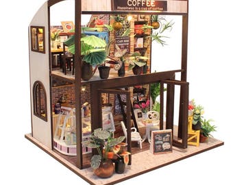 FREE shipping!!! Furniture DIY Doll House Wooden Miniature Doll Houses Furniture Kit Box Puzzle Assemble Dollhouse Toys For children gift