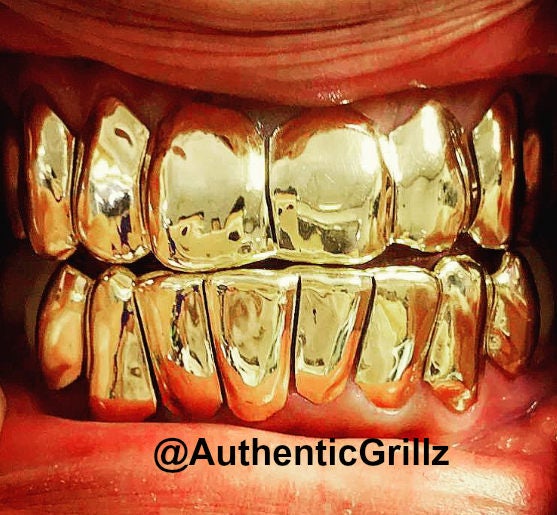 Authentic Custom 8 Top on 8 Bottom 16 Teeth Grill in either