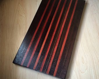 Board/cutting Presentation 10 "x 18" Walnut & Purpleheart