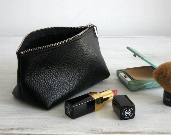 small leather toiletry bag