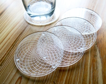 Acrylic Geometric Coaster Set