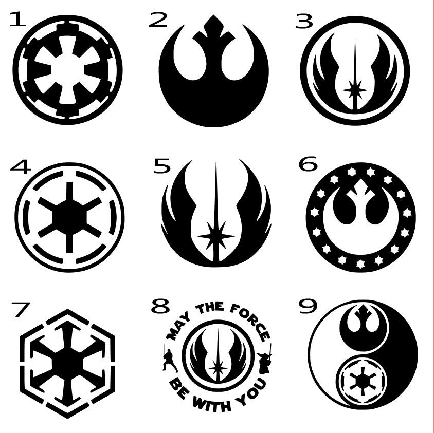 Star Wars Decal Rebel Alliance Decal Galactic Empire Decal