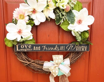Spring Wreath, Wreath, Door Decor, Grapevine Wreath, Spring, Outdoor Wreath, Spring Decor, Front Door Wreath